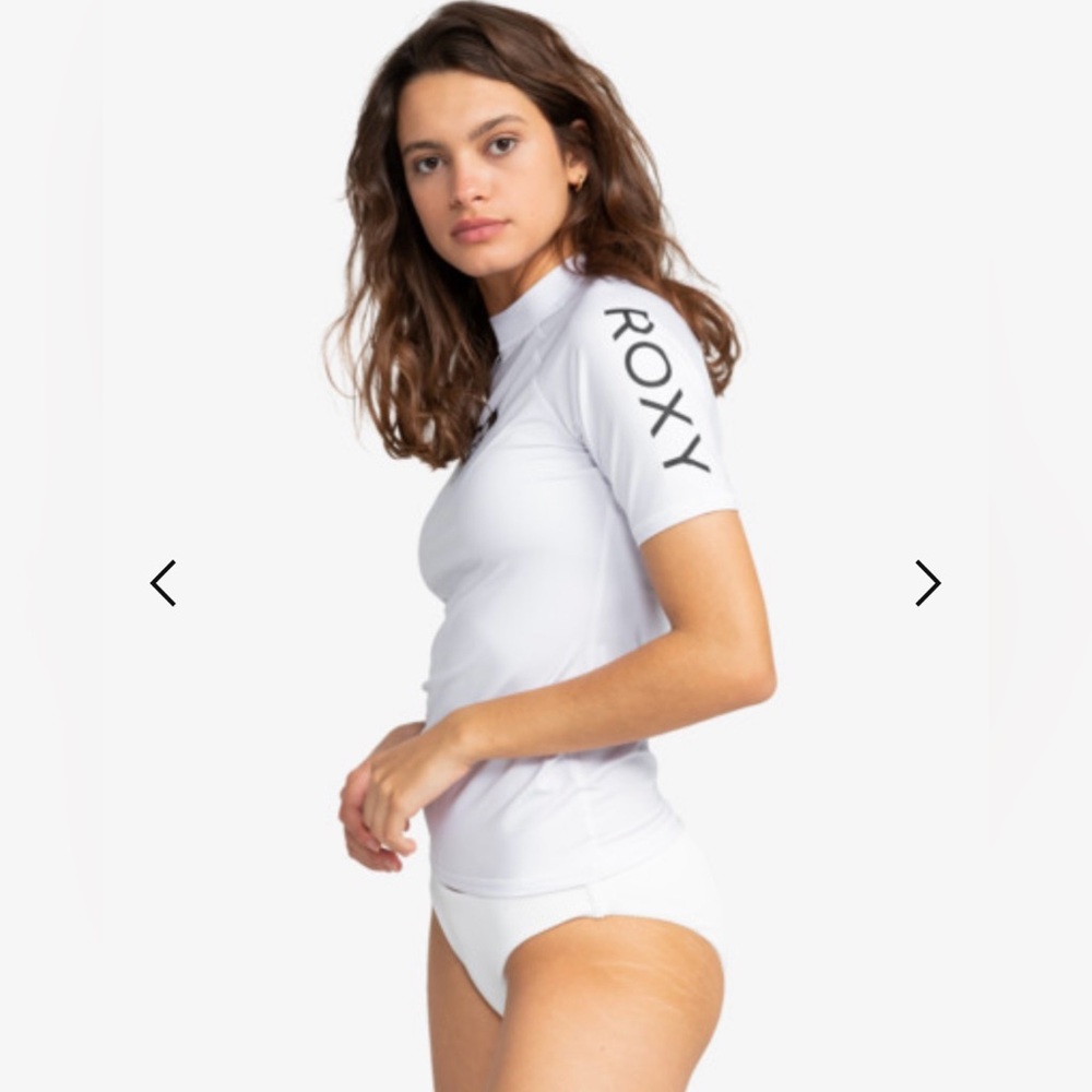 NWT Roxy UPF+ 50 White Rash Guard - Picture 2 of 11